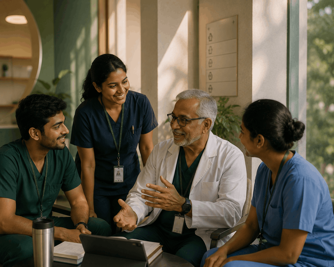 Hospital team in a professional setting